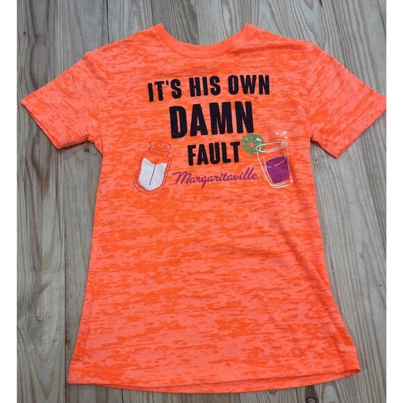 Woman to Blame Orange Burner Can Shirt Margaritaville Small - Picture 1 of 4